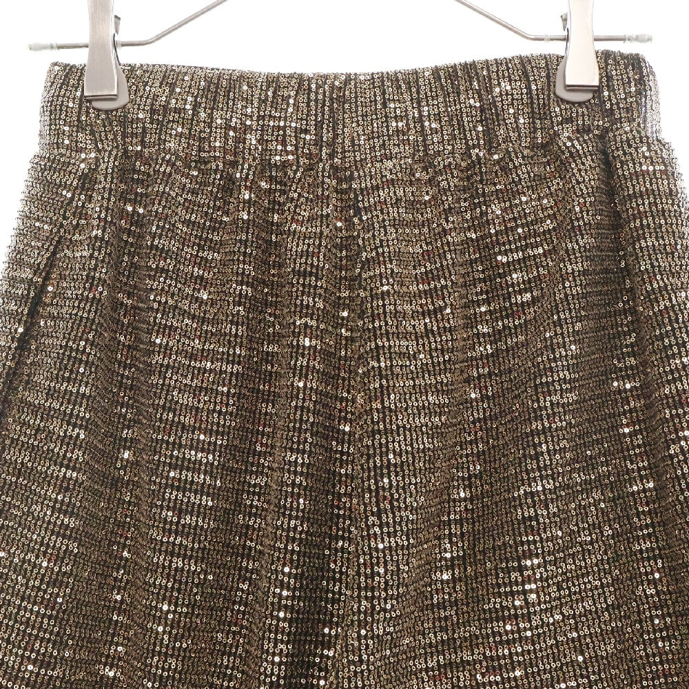 CELINE(セリーヌ) AllOver Sequined Tulle Shorts オールオーバー シークイン ショートパンツ スパンコール装飾 ハーフパンツ ゴールド 2Z151100Q