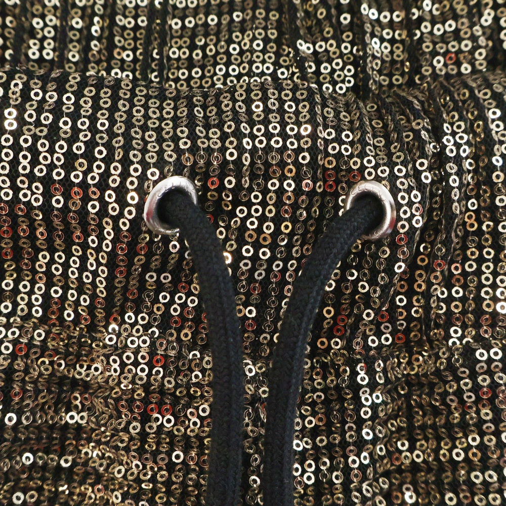 CELINE(セリーヌ) AllOver Sequined Tulle Shorts オールオーバー シークイン ショートパンツ スパンコール装飾 ハーフパンツ ゴールド 2Z151100Q