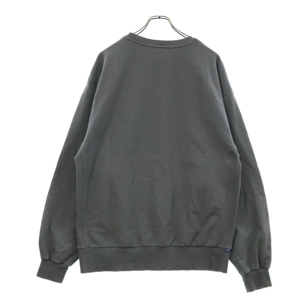 Lafayette(ラファイエット) ROSE LOGO US COTTON PIGMENT DYED CREWNECK LE230701 ローズロゴ ピグメントダイ クルーネック長袖スウェット グレー