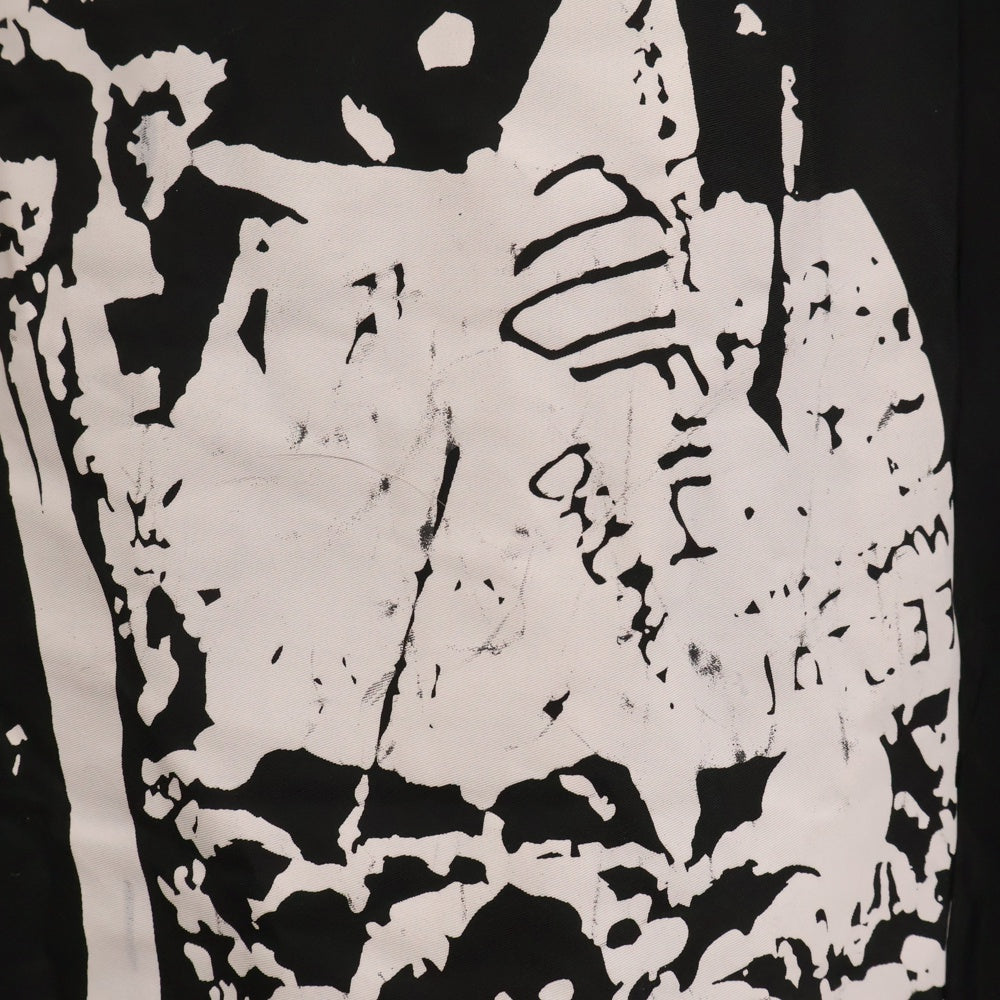 RAF SIMONS(ラフシモンズ) Antwerp RAVE BLANKET CAPE バックアントワーププリント ブランケット ケープコート ブラック