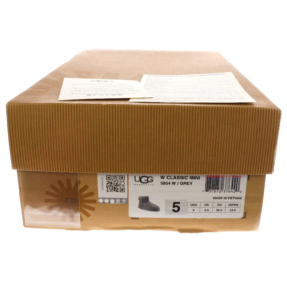 UGG(アグ) W CLASSIC MINI 5854 W クラシックミニ ムートンブーツ レディース グレー