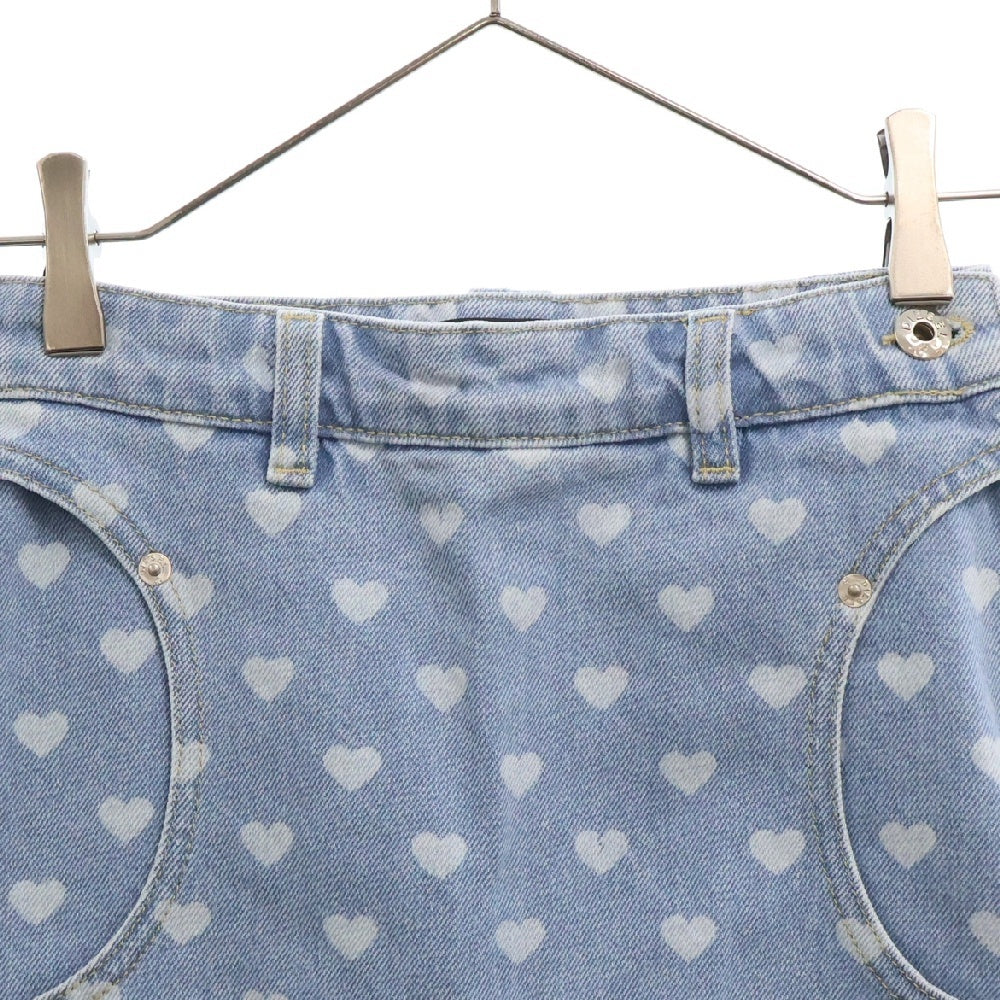 DIESEL(ディーゼル) レディース ハート総柄 デニムスカート 00SX12 インディゴ