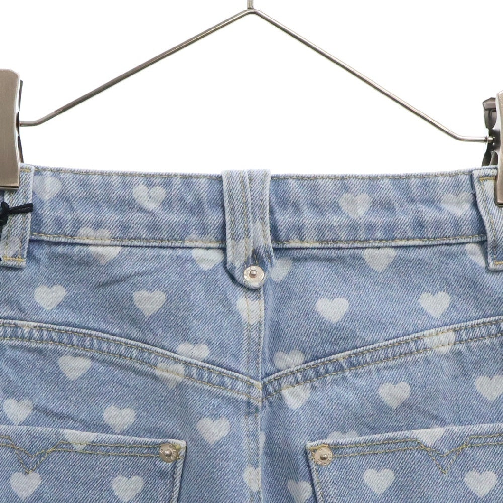 DIESEL(ディーゼル) レディース ハート総柄 デニムスカート 00SX12 インディゴ