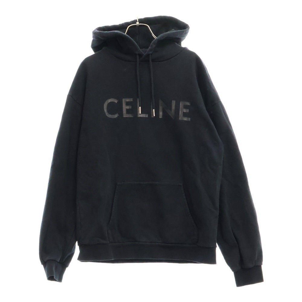CELINE(セリーヌ) 22AW LOGO PRINT LOOSE HOODIE ロゴプリント プルオーバーウェットパーカー フーディー2Y969670Q ブラック