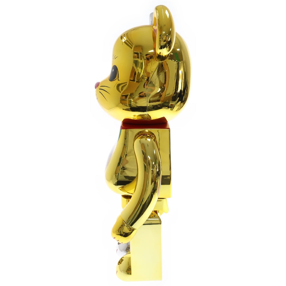 MEDICOM TOY(メディコムトイ) BE@RBRICK 招き猫 開運 銀×千万両 金 1000% ベアブリック フィギュア ゴールド/シルバー
