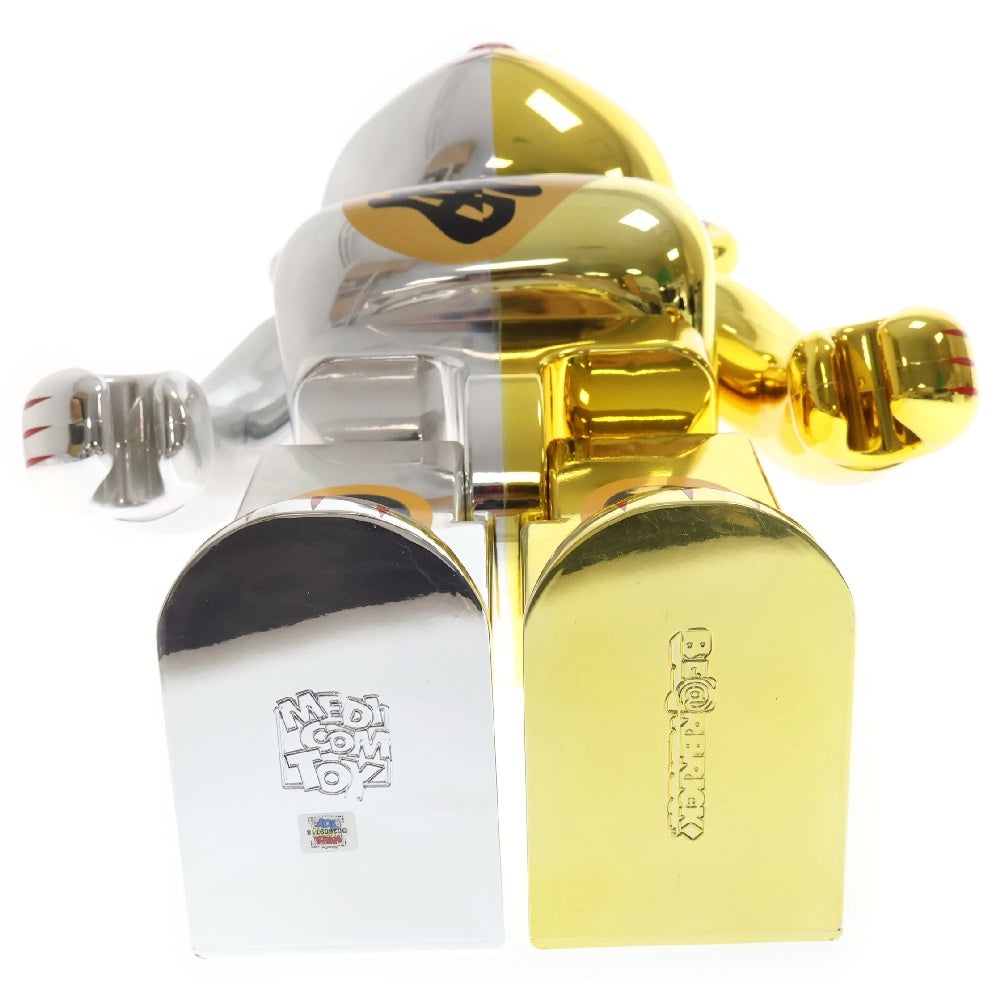 MEDICOM TOY(メディコムトイ) BE@RBRICK 招き猫 開運 銀×千万両 金 1000% ベアブリック フィギュア ゴールド/シルバー