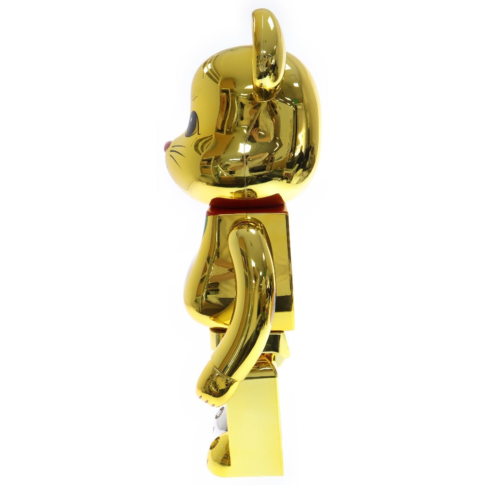 MEDICOM TOY(メディコムトイ) BE@RBRICK 招き猫 開運 銀×千万両 金 1000% ベアブリック フィギュア ゴールド/シルバー