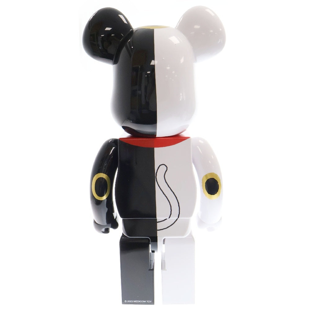 MEDICOM TOY(メディコムトイ) BE@RBRICK 招き猫 招福 黒×金運 白 1000% ベアブリック フィギュア ブラック/ホワイト