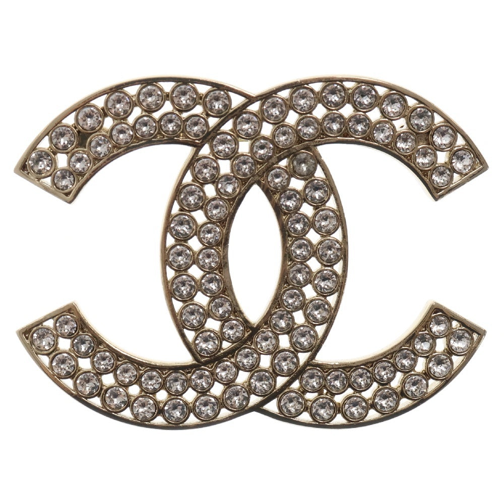 CHANEL(シャネル) ココマーク ラインストーン ブローチ B23 S シャンパンゴールド
