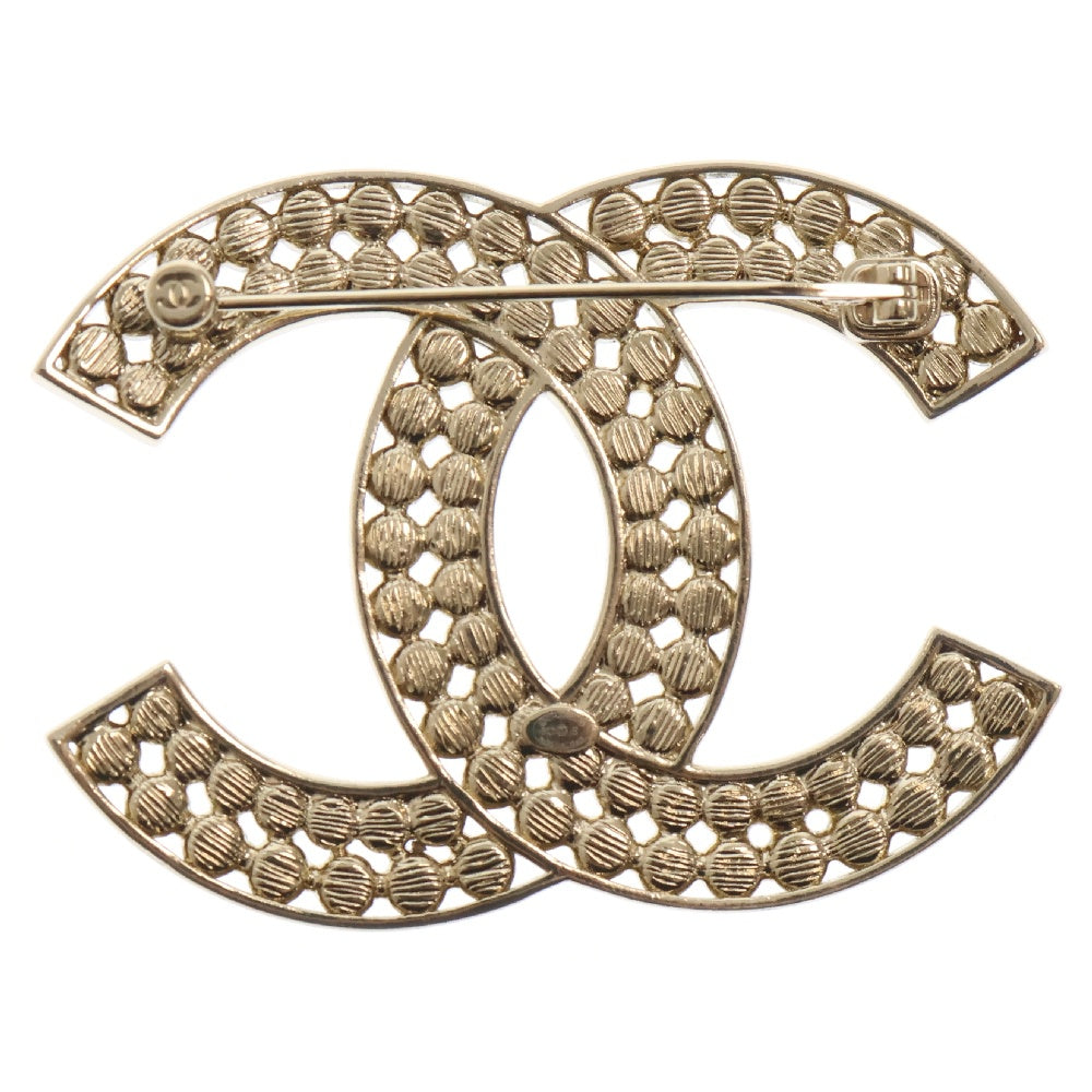 CHANEL(シャネル) ココマーク ラインストーン ブローチ B23 S シャンパンゴールド