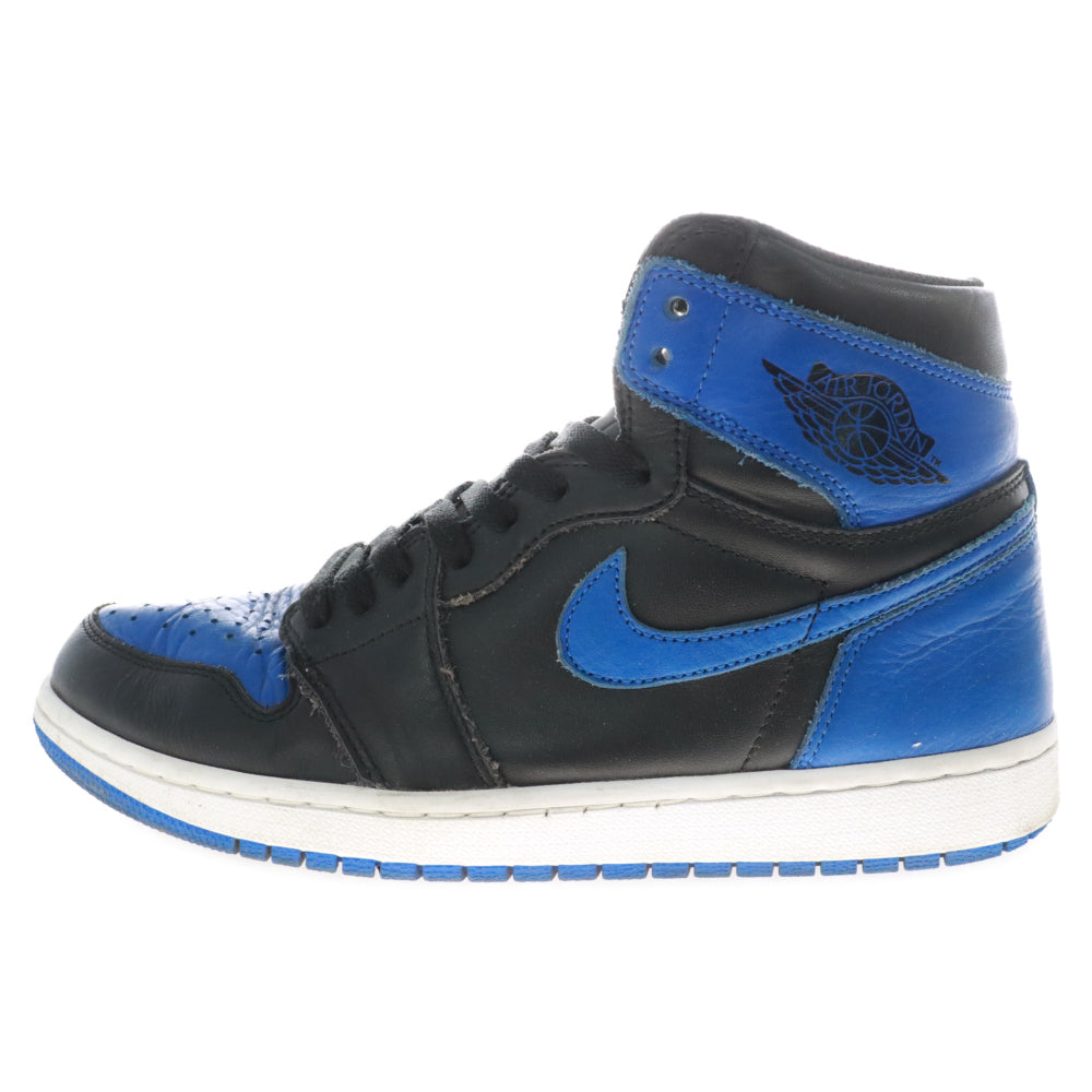 NIKE(ナイキ) AIR JORDAN 1 RETRO HIGH OG ROYAL 555088‐007 エアジョーダン1レトロ ロイヤル ハイカットスニーカー ブラック/ブルー US9.5/27.5cm