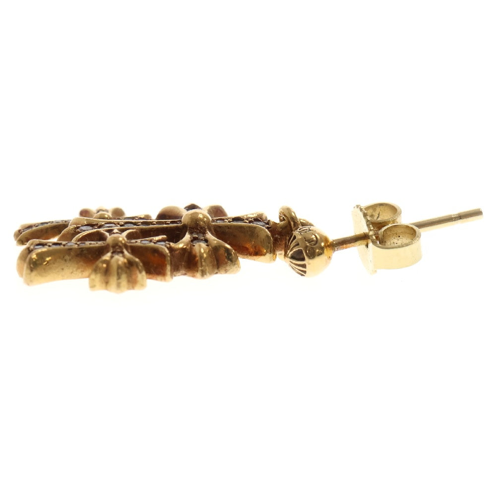 CHROME HEARTS(クロムハーツ) 22K 3 CH CROSS DROP P D トリプルCHクロス ゴールド ダイヤピアス