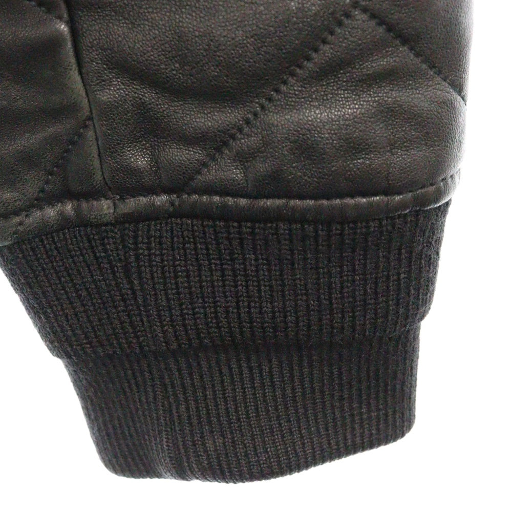 GIVENCHY(ジバンシィ) 19AW レザー切り替え フーデッド ジップアップジャケット ブルゾン BM00CB60DH ブラック