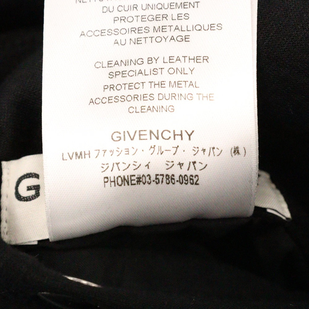 GIVENCHY(ジバンシィ) 19AW レザー切り替え フーデッド ジップアップジャケット ブルゾン BM00CB60DH ブラック