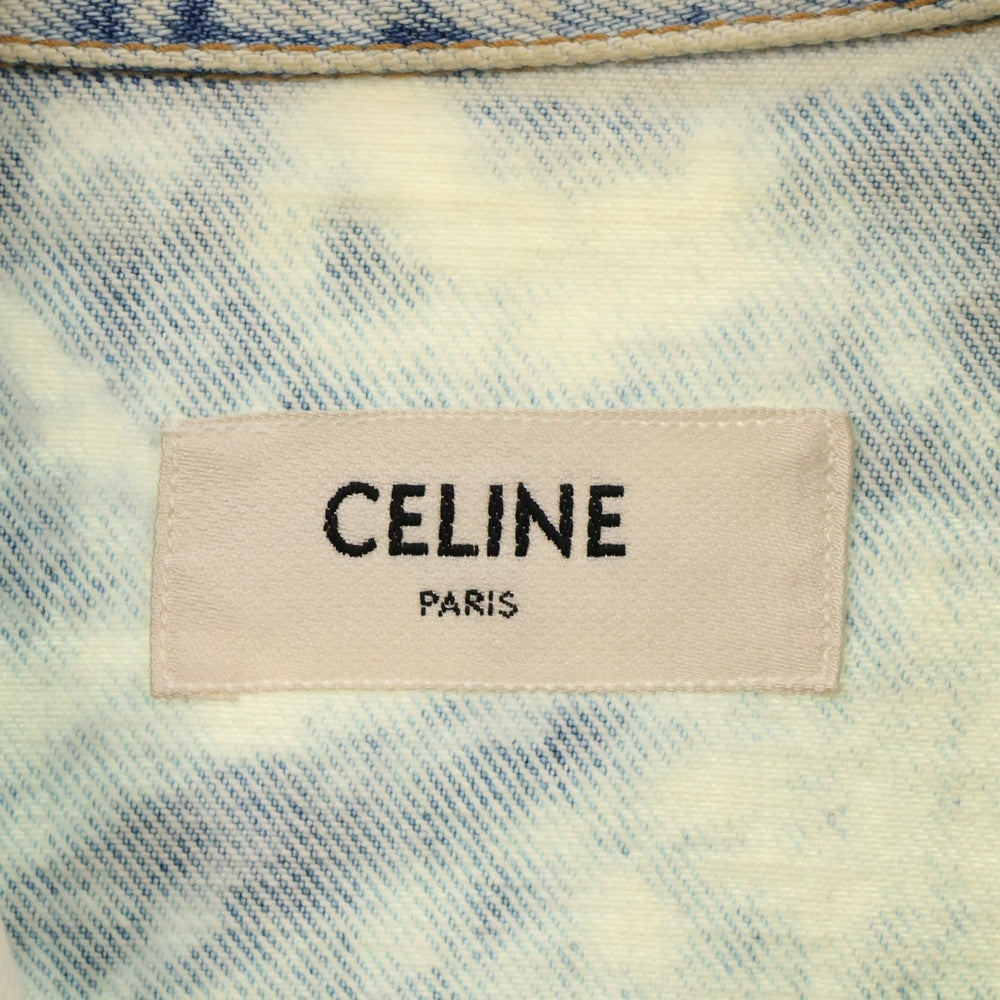 CELINE(セリーヌ) 20SS Loose Studs Denim 2Q009789D スタッズデザイン デニムジャケット インディゴブルー
