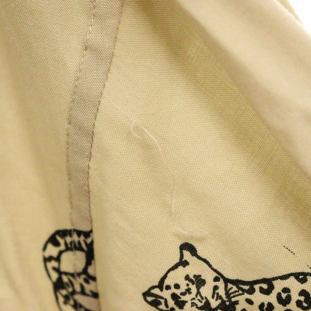 CELINE(セリーヌ) 22SS Hawaiian Rayon Shirt 2C730362Q アニマル柄 ハワイアンレーヨンシャツ 半袖開襟シャツ ベージュ