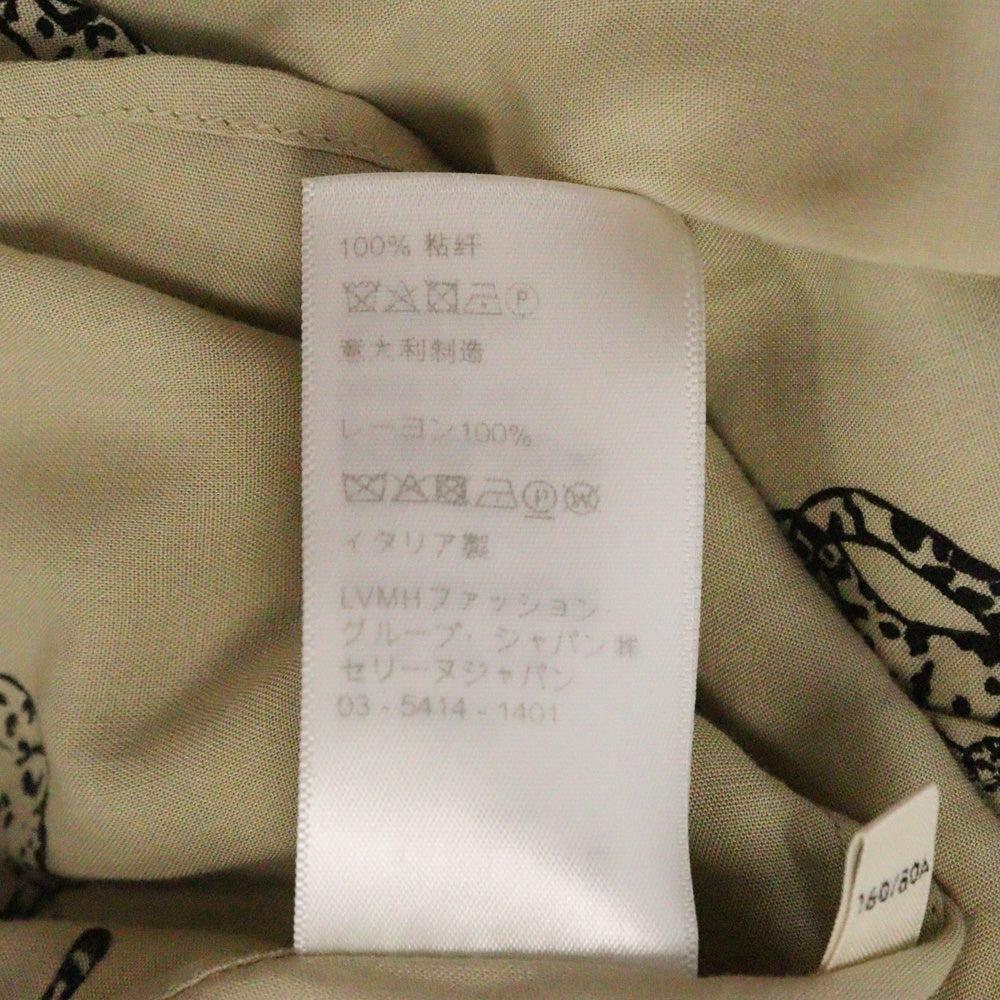 CELINE(セリーヌ) 22SS Hawaiian Rayon Shirt 2C730362Q アニマル柄 ハワイアンレーヨンシャツ 半袖開襟シャツ ベージュ