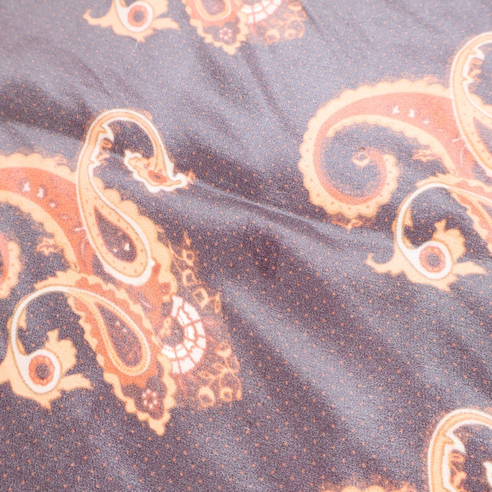 VETEMENTS(ヴェトモン) PAISLEY PATTERNED SILK FOULARD ペイズリー柄 シルクスカーフ ブラック