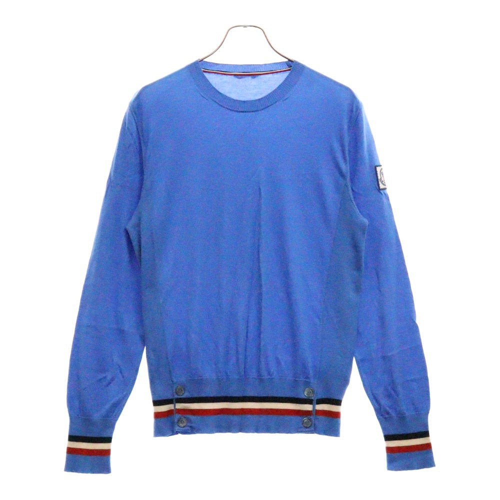 MONCLER GAMME BLEU(モンクレール・ガム・ブルー) MAGLIONE TRICOT カシミヤ 長袖ニットセーター C23919005100 ブルー