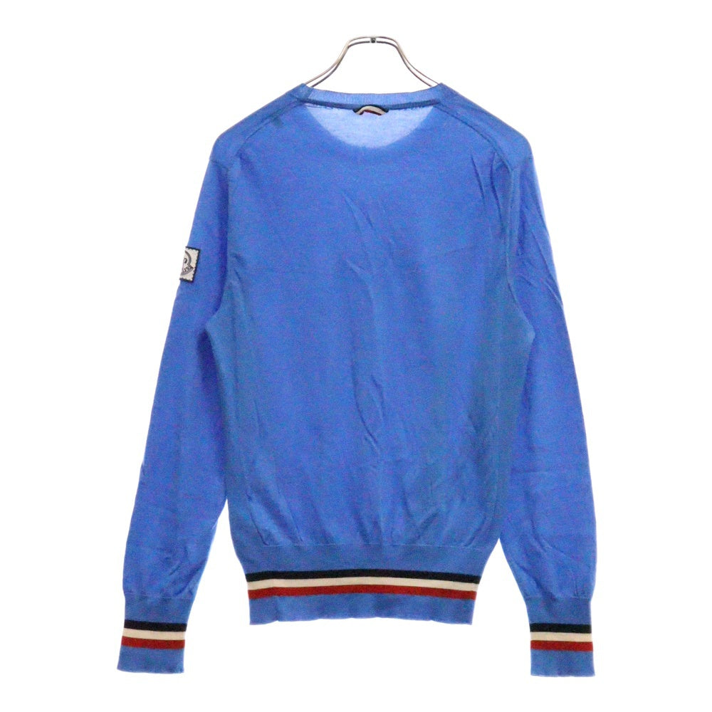 MONCLER GAMME BLEU(モンクレール・ガム・ブルー) MAGLIONE TRICOT カシミヤ 長袖ニットセーター C23919005100 ブルー