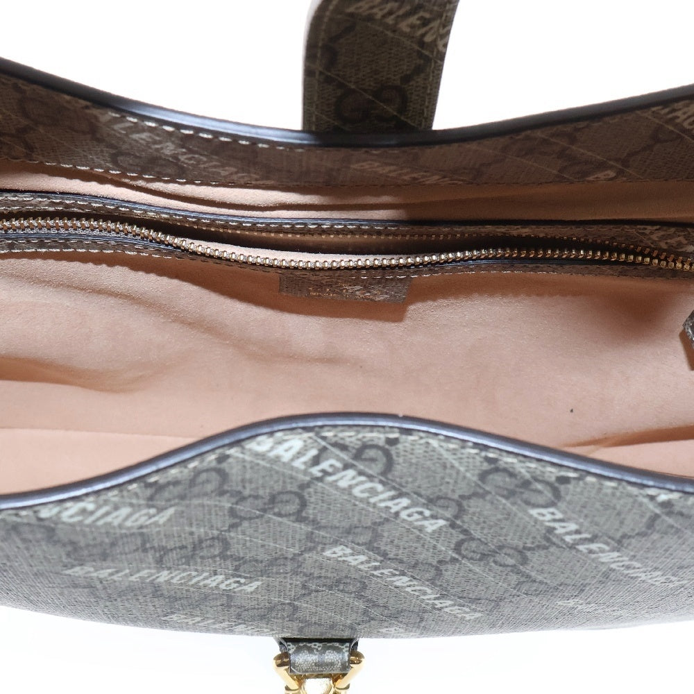 GUCCI(グッチ) ×BALENCIAGA バレンシアガ ジャッキー1961 ザ ハッカー プロジェクト PVC ショルダーバッグ ベージュ 636710