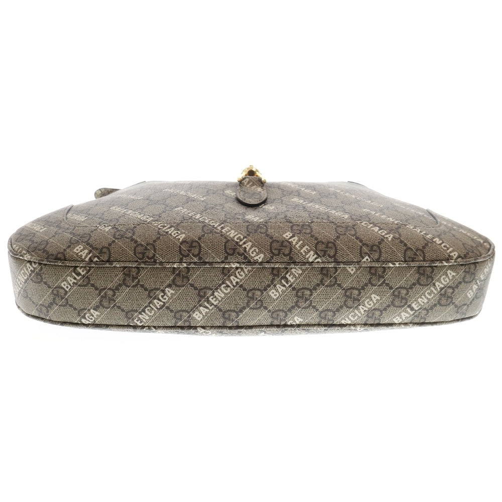 GUCCI(グッチ) ×BALENCIAGA バレンシアガ ジャッキー1961 ザ ハッカー プロジェクト PVC ショルダーバッグ ベージュ 636710
