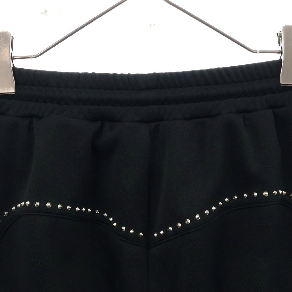 CELINE(セリーヌ) 22SS スタッズ付き ストレート ジョギングパンツ ダブルフェイス ジャージー ブラック 2Z166121O