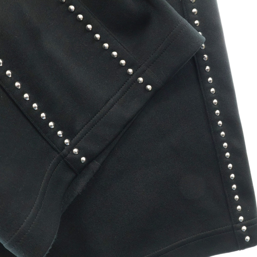 CELINE(セリーヌ) 22SS スタッズ付き ストレート ジョギングパンツ ダブルフェイス ジャージー ブラック 2Z166121O