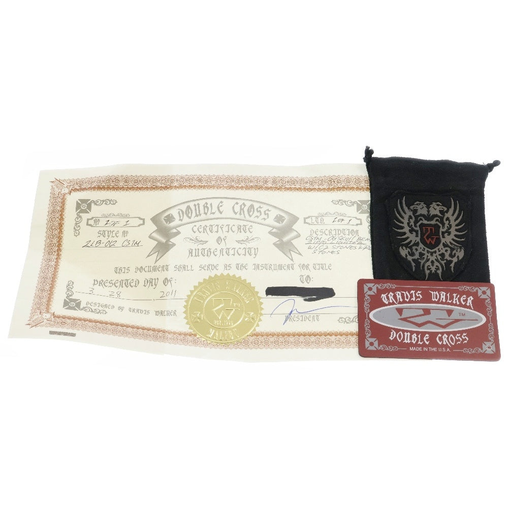 Travis Walker(トラヴィスワーカー) CSTM OG SKULL BRASS ZIPPO LIGHTER W/C2 STONES & RED STONES スカル ストーンアイ ジッポライター ゴールド
