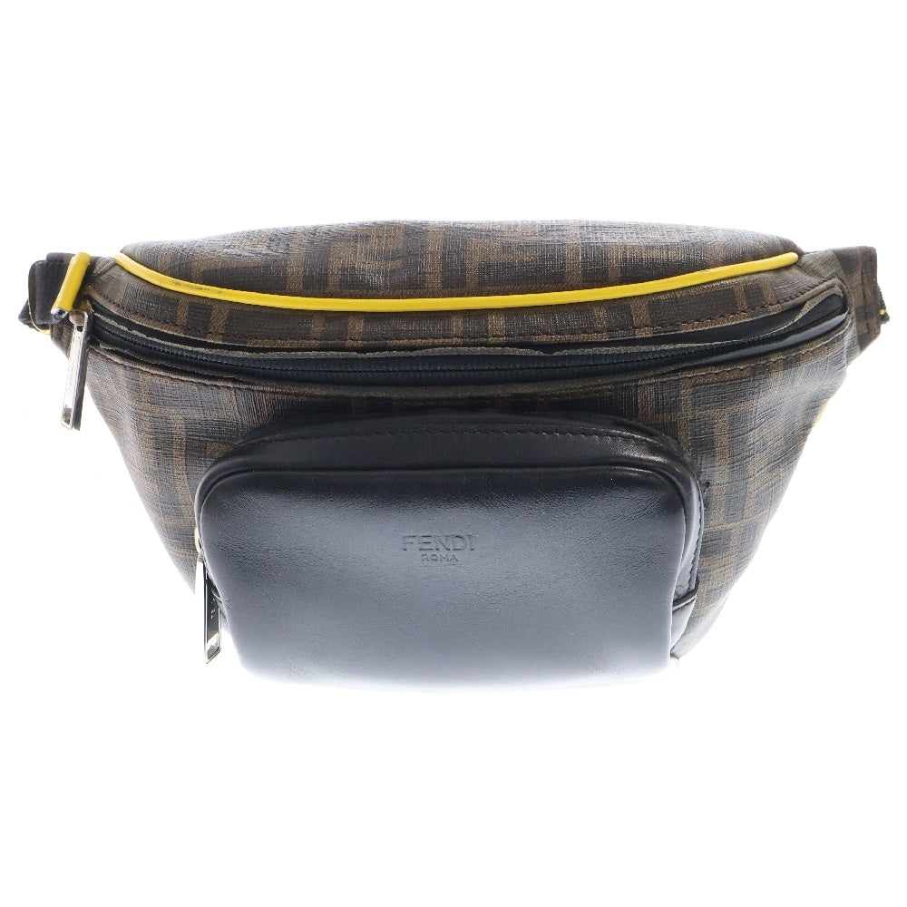FENDI(フェンディ) ズッカ柄 ベルトボディバッグ 7VA446 ブラウン