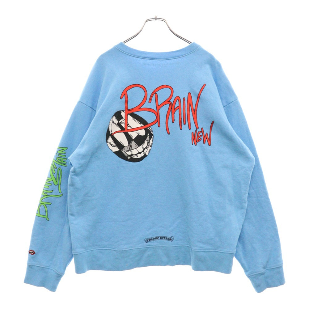 CHROME HEARTS(クロムハーツ) ×MATTY BOY BRAIN NEW U CREW マッティボーイ ブレインニュー スウェットトレーナー ブルー