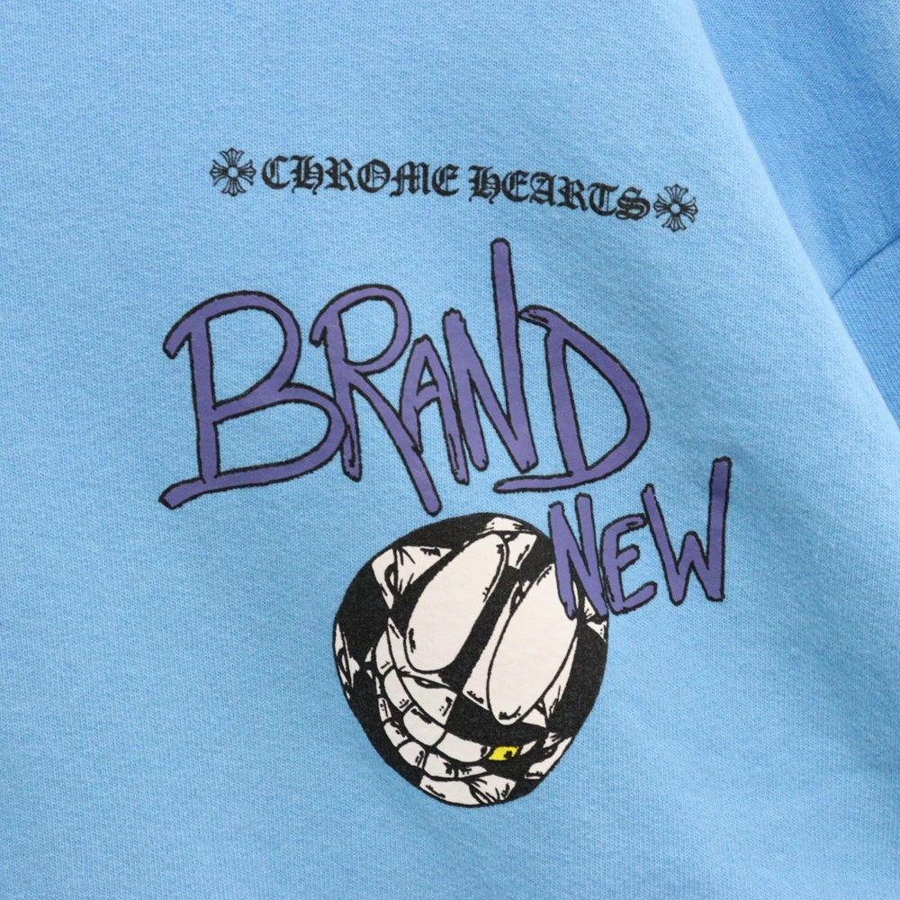 CHROME HEARTS(クロムハーツ) ×MATTY BOY BRAIN NEW U CREW マッティボーイ ブレインニュー スウェットトレーナー ブルー