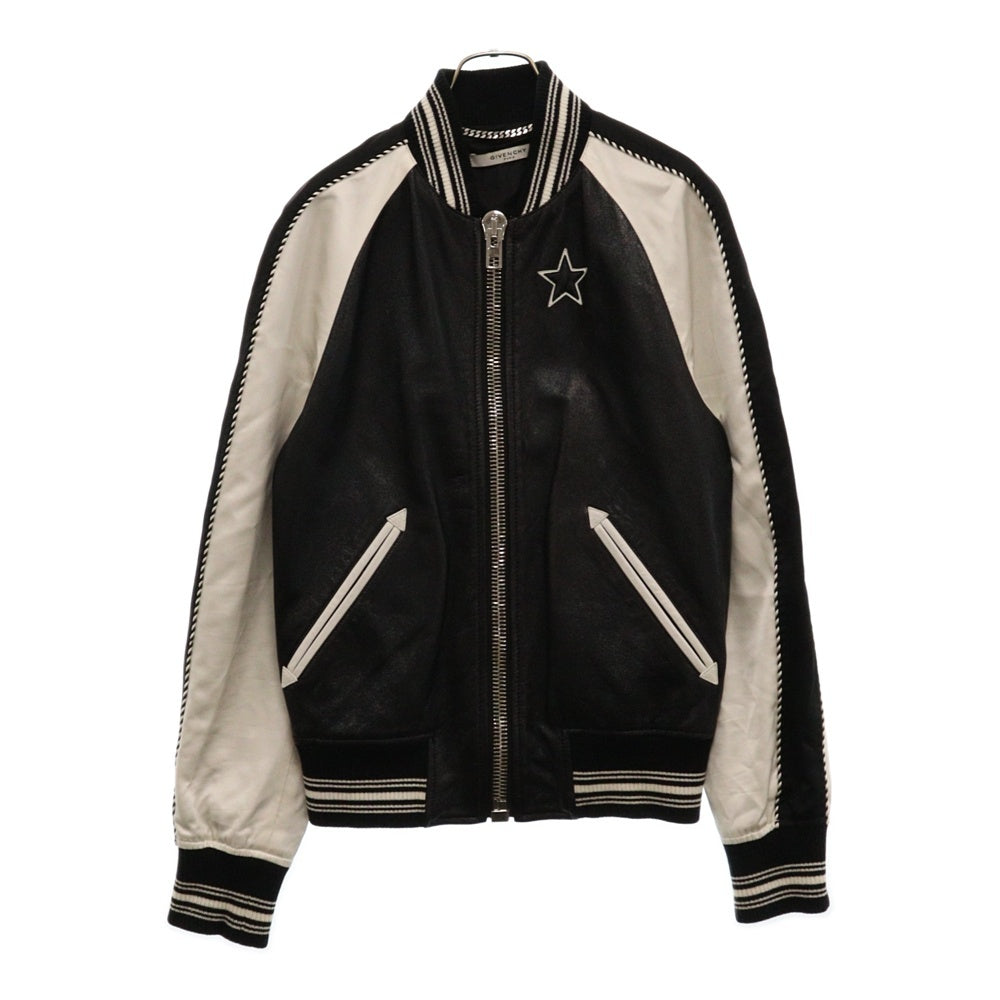 GIVENCHY(ジバンシィ) 17SS スターパッチ付き スタジアムジャケット スタジャン ブラック 17S 0309 446