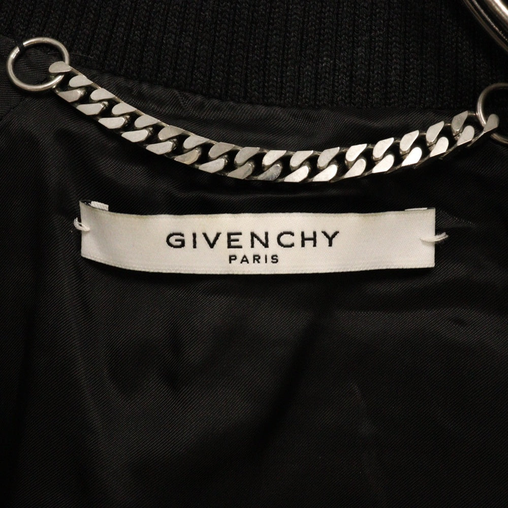 GIVENCHY(ジバンシィ) 17SS スターパッチ付き スタジアムジャケット スタジャン ブラック 17S 0309 446