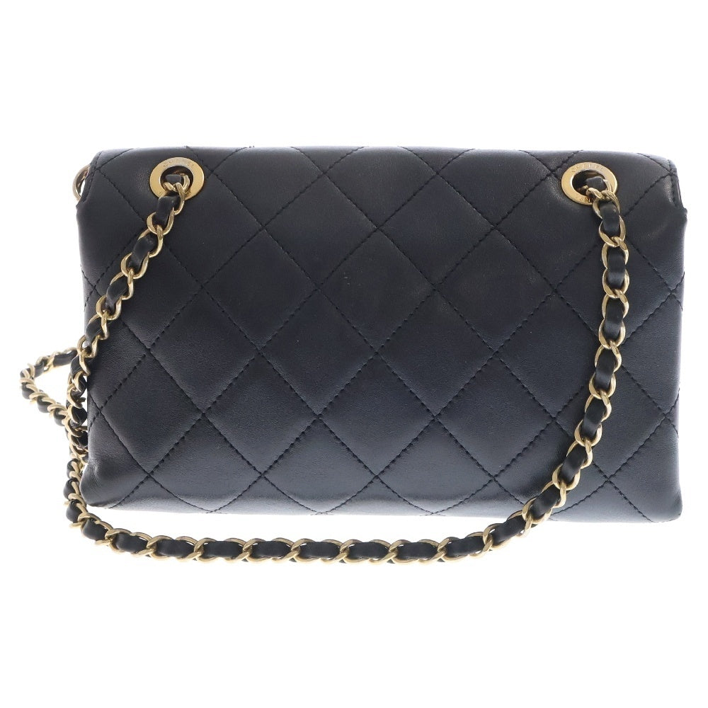 CHANEL(シャネル) マトラッセ チェーン ロゴ レディース ショルダーバッグ AS4190 ラムスキン ブラック