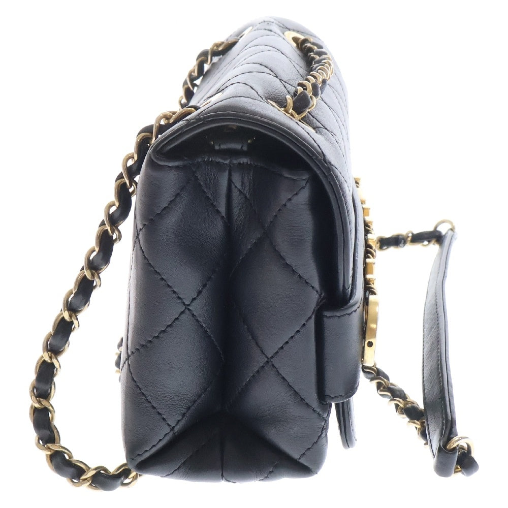 CHANEL(シャネル) マトラッセ チェーン ロゴ レディース ショルダーバッグ AS4190 ラムスキン ブラック