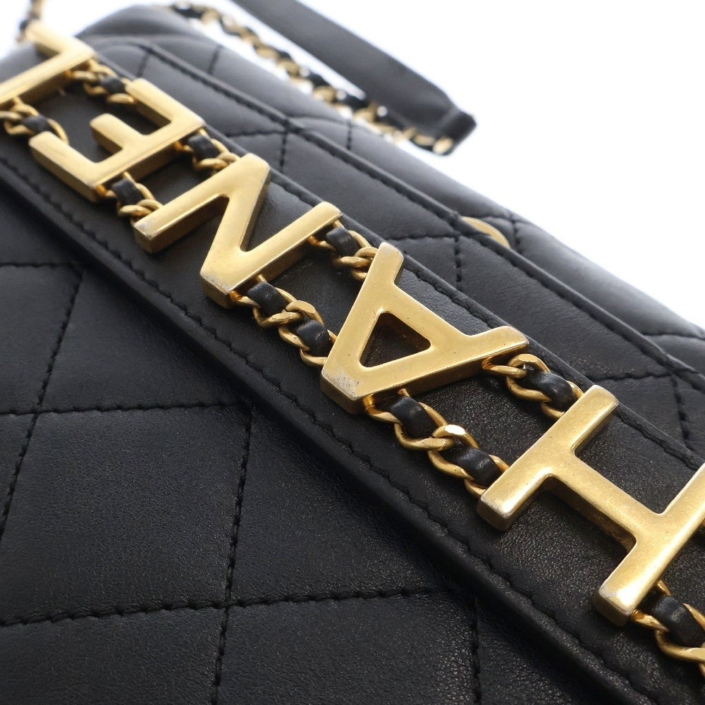 CHANEL(シャネル) マトラッセ チェーン ロゴ レディース ショルダーバッグ AS4190 ラムスキン ブラック