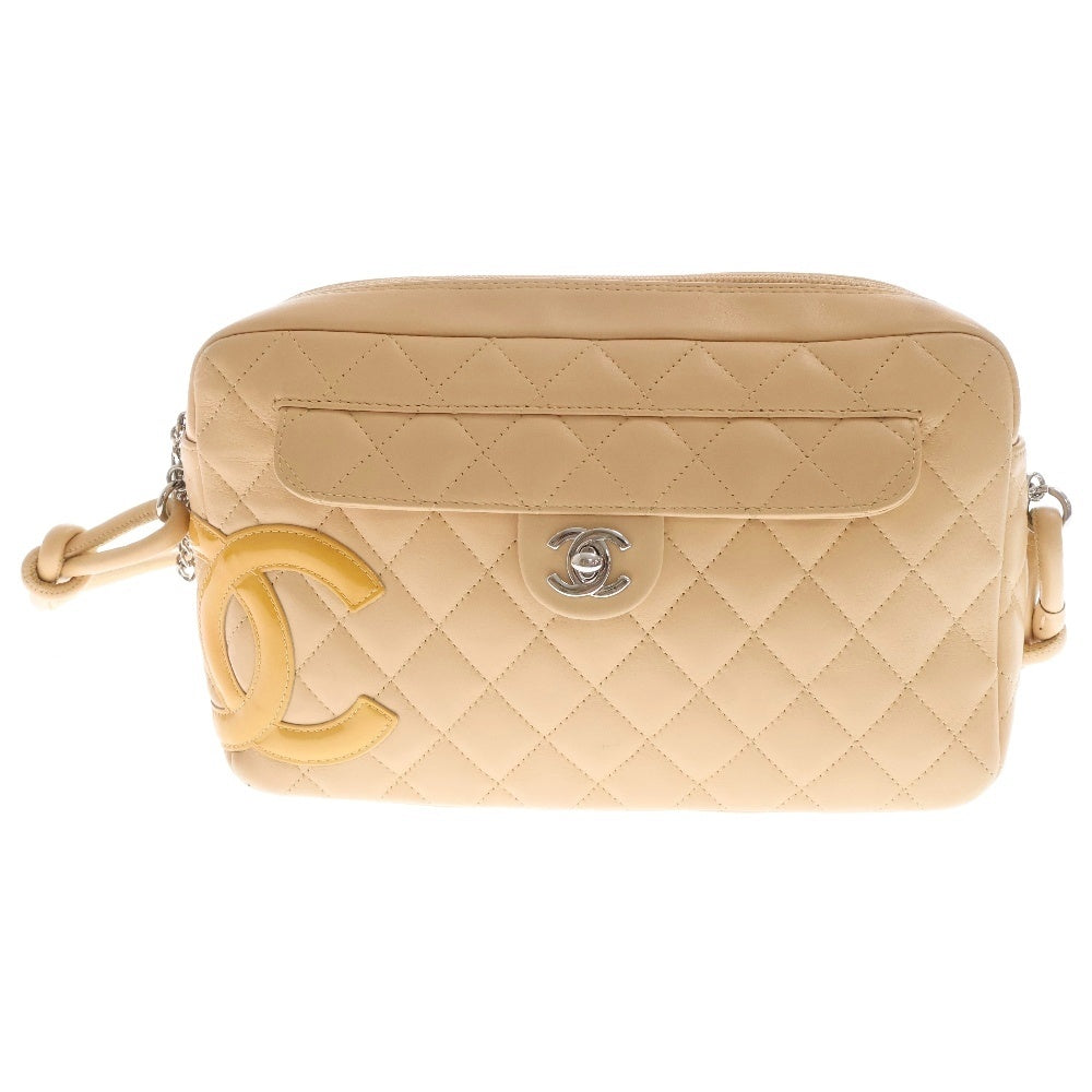 CHANEL(シャネル) カンボンライン ターンロック ショルダーバッグ ベージュ