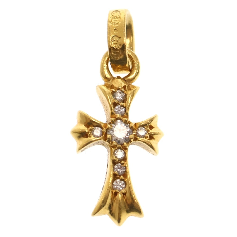 CHROME HEARTS(クロムハーツ) 22K CRS BBYFAT P/DIA ベイビーファットクロス PAVEダイヤ ペンダントトップ ゴールド BCA035