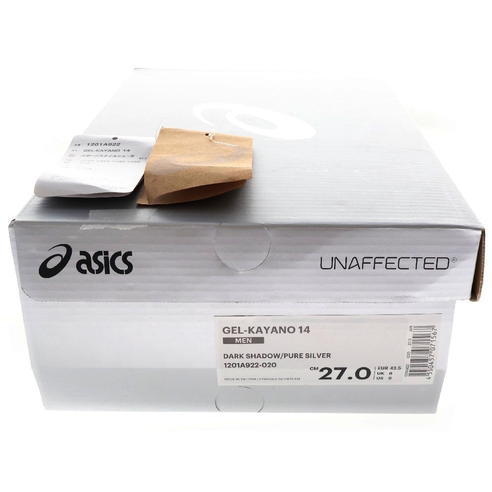 ASICS(アシックス) ×UNAFFECTED Gel-Kayano 14 Silver Moon 1201A922-020 アンアフェクテッド ゲルカヤノ14 シルバームーン ローカットスニーカー シルバー US9/27cm