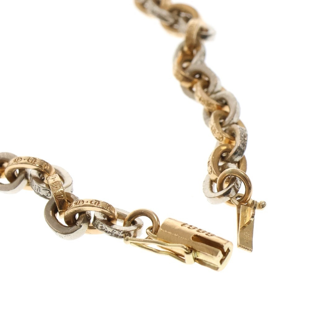 CHROME HEARTS(クロムハーツ) 18K/22K PAPER CHAIN ALTRNTMG LINKS ペーパーチェーン ネックレス 30inch ゴールド/ホワイトゴールド