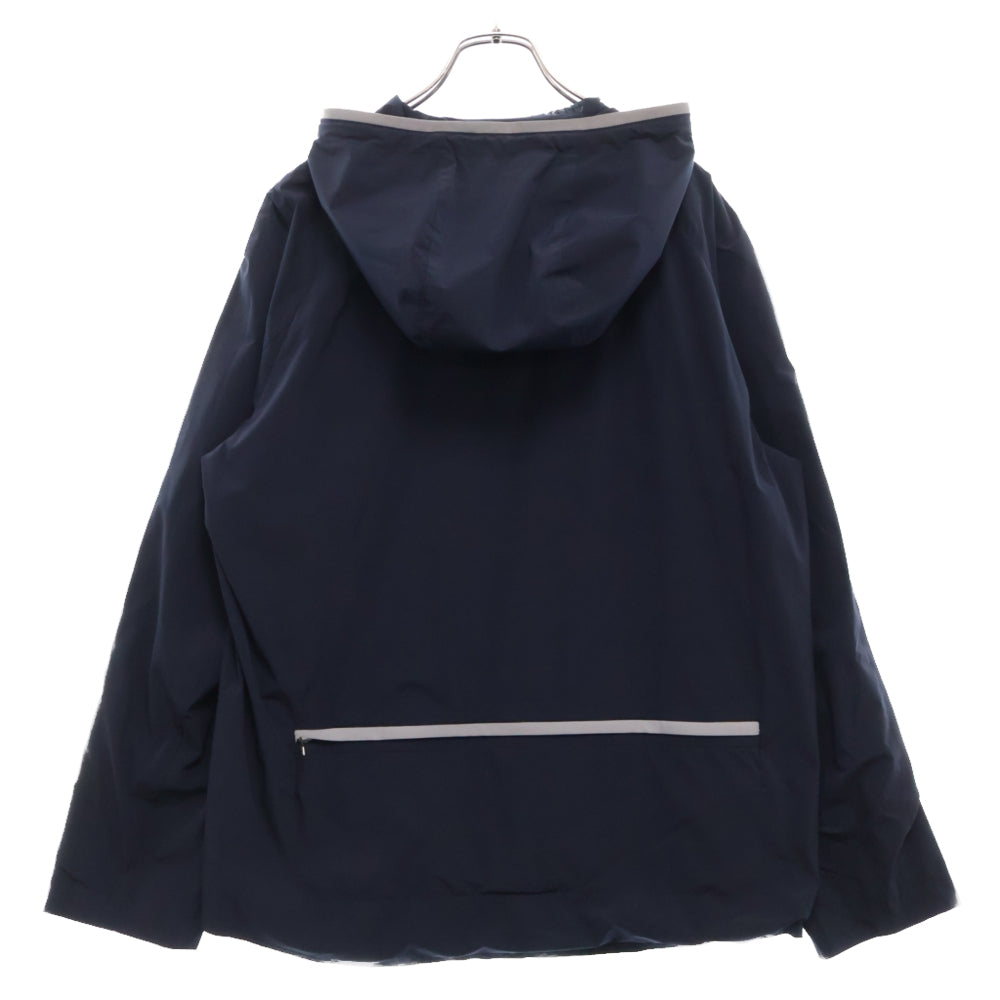 HERMES(エルメス) 総柄 ジップアップ フーデッドリバーシブルジャケット ネイビー