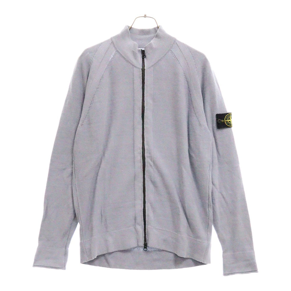 STONE ISLAND(ストーンアイランド) ドライバーズ ジップアップ ニットジャケット ブルー 7015552D2
