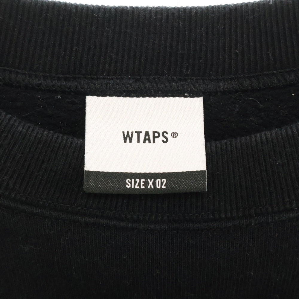 WTAPS(ダブルタップス) サークルロゴプリント 長袖スウェット トレーナー ブラック