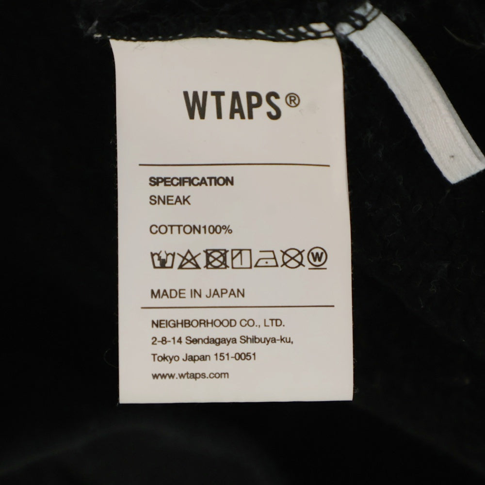 WTAPS(ダブルタップス) サークルロゴプリント 長袖スウェット トレーナー ブラック