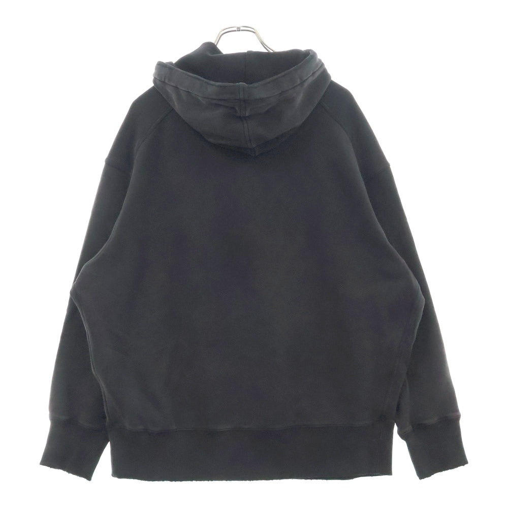 GIVENCHY(ジバンシィ) 21AW ユーズド加工 オーバーサイズ タフティングロゴプルオーバーフーディー パーカー BMJ0D53Y69 ブラック