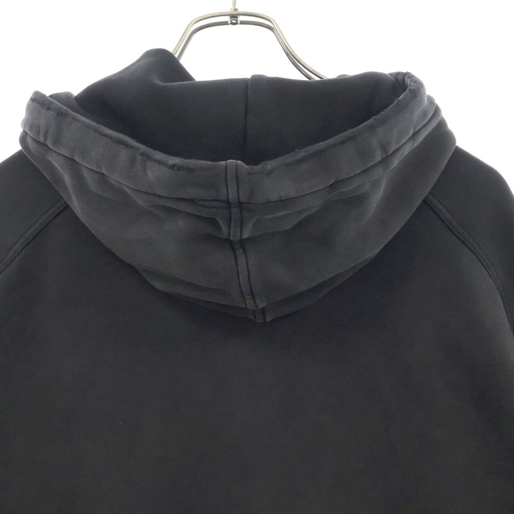 GIVENCHY(ジバンシィ) 21AW ユーズド加工 オーバーサイズ タフティングロゴプルオーバーフーディー パーカー BMJ0D53Y69 ブラック