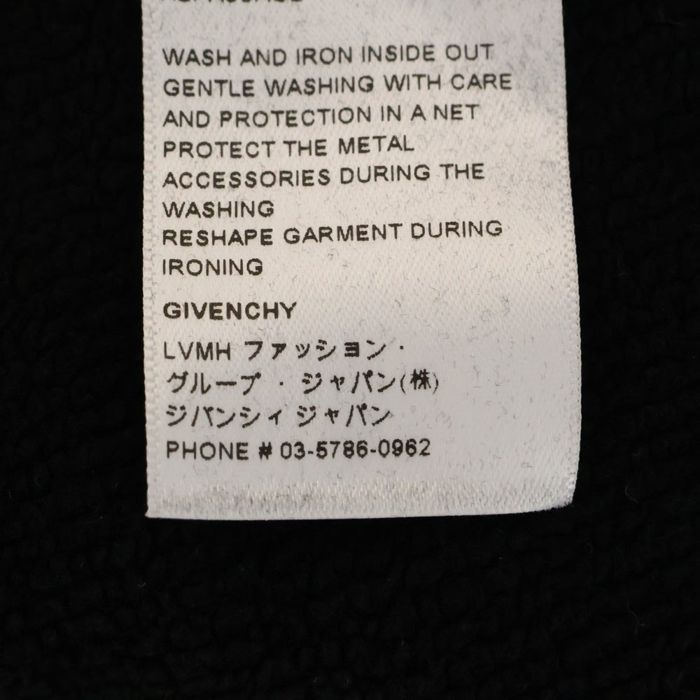 GIVENCHY(ジバンシィ) 21AW ユーズド加工 オーバーサイズ タフティングロゴプルオーバーフーディー パーカー BMJ0D53Y69 ブラック