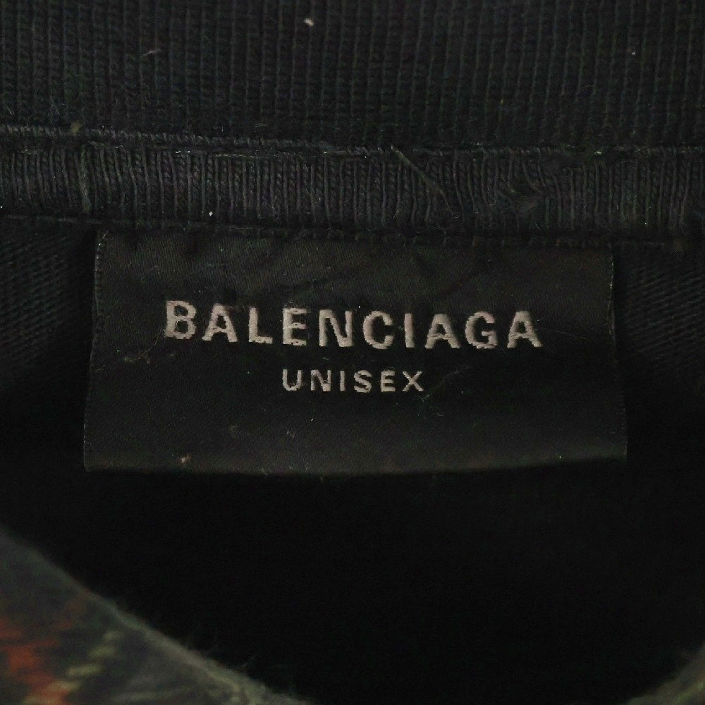 BALENCIAGA(バレンシアガ) 24AW パリ リバティ‐ レイヤード カットソードッキングヴィンテージチェック長袖シャツ 794656 TQM20 カーキ/ブラック