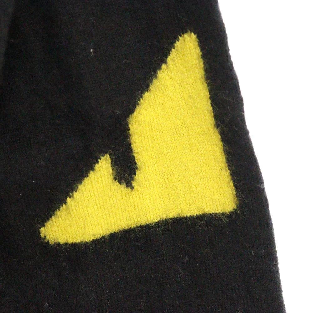 FENDI(フェンディ) Elbow Patch Sweater エルボー ロゴ ニットセーター ブラック FZZ333 A050